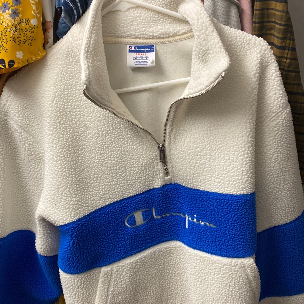 Champion quarter zip fleece sherpa mens small
